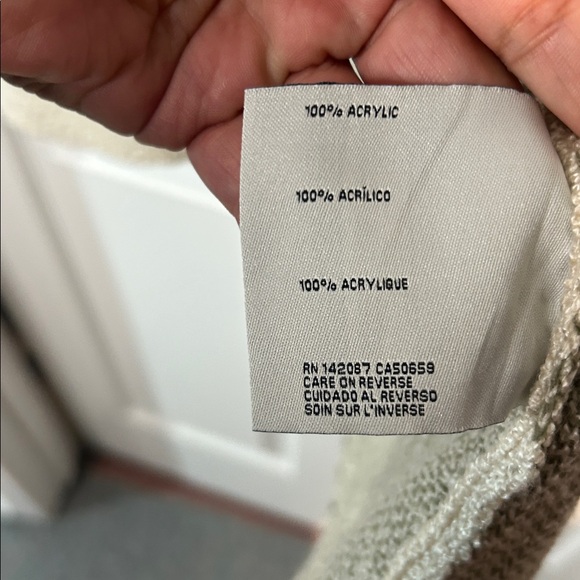 NWT Simply Noelle Cream and Olive Women's Cardigan L/XL - Picture 4 of 11